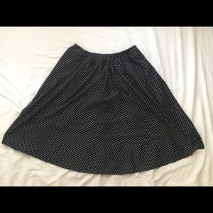 Vintage Black White Polka Dot Balloon Skirt